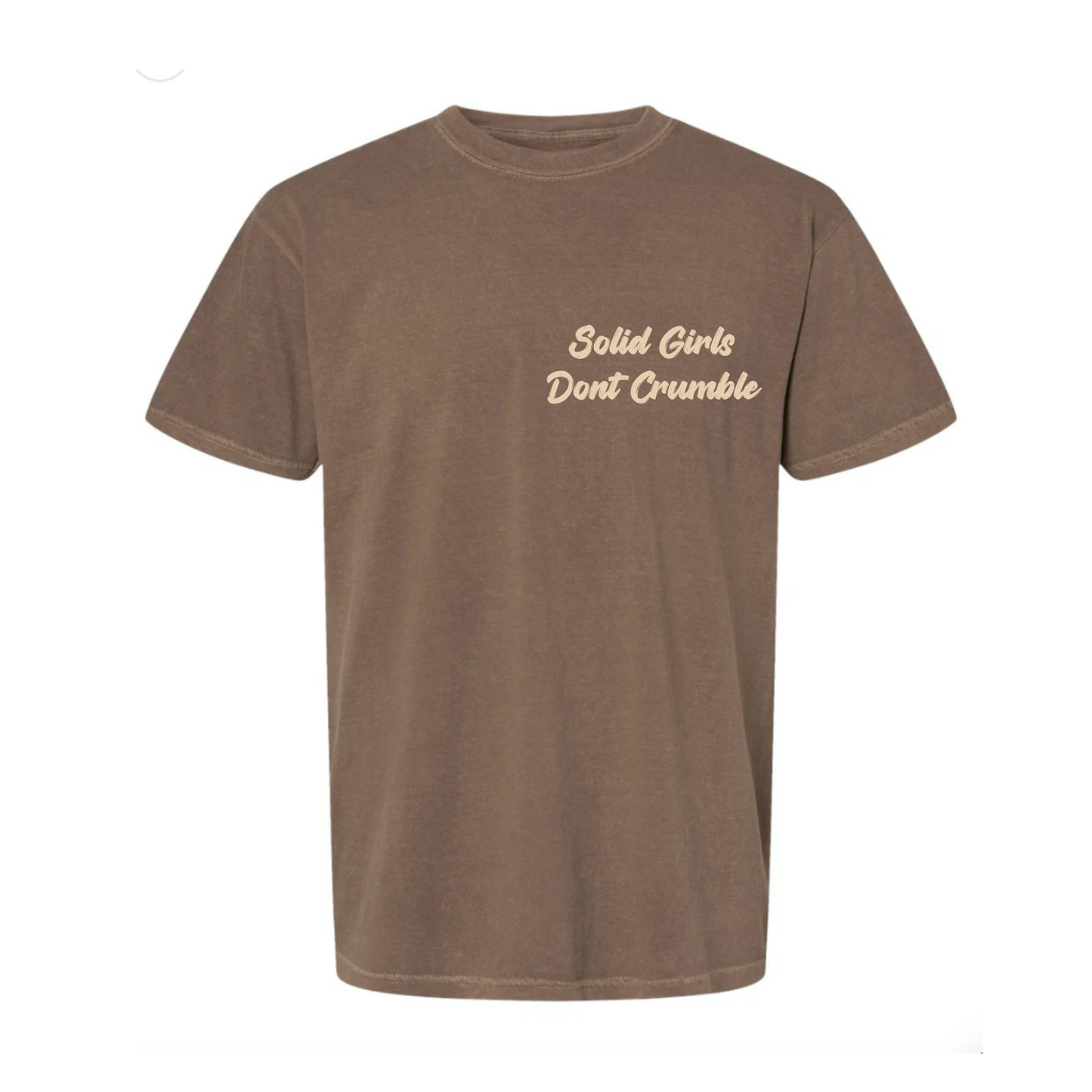 Brown Solid Women Dont Crumble Tshirt