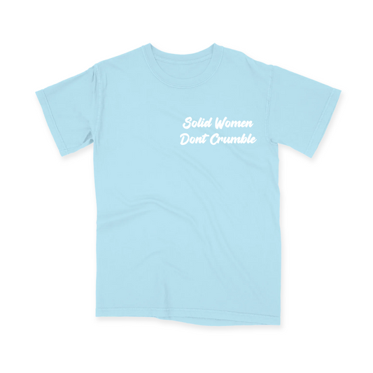 Blue Solid Women Dont Crumble Tshirt