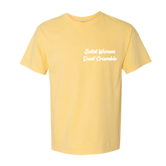 Yellow Solid Women Dont Crumble Tshirt