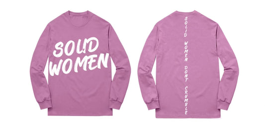 Pink Solid Women Dont Crumble Long Sleeve XL Font