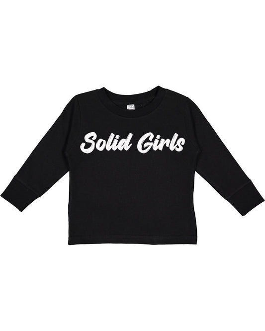 Black Toddler/Youth Long Sleeve "Solid Girls"