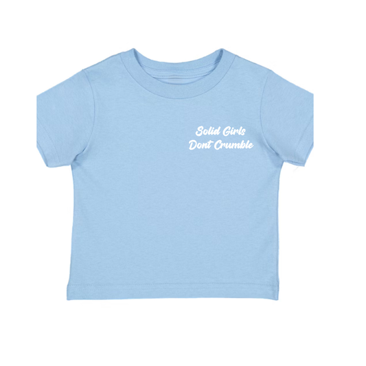 Blue Toddler/Youth Short Sleeve "SWDC" Mini Font