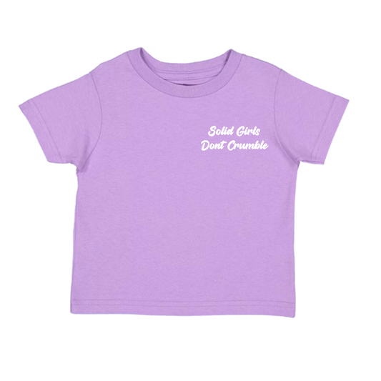 Purple Toddler/Youth Short Sleeve "SWDC" Mini Font