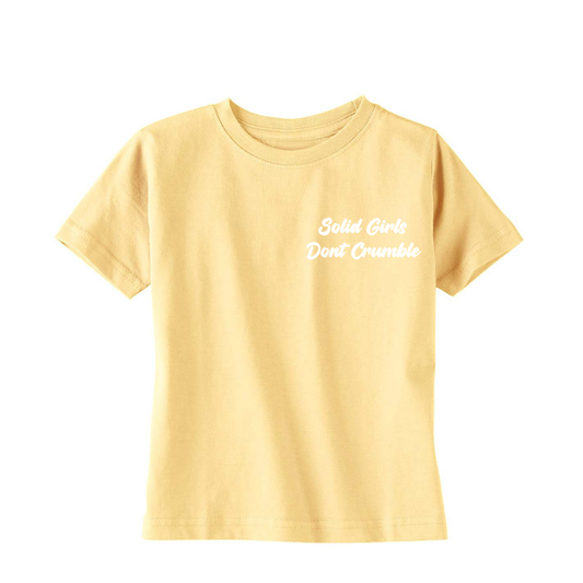 Yellow Toddler/Youth Short Sleeve "SWDC" Mini Font