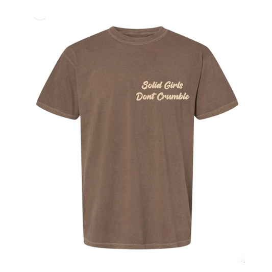 Brown Solid Women Dont Crumble Tshirt